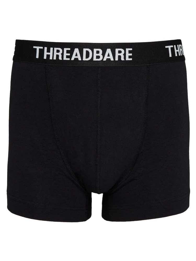 Threadbare Black/Grey Hipster Boxers 5 Packs - Image 2 of 6