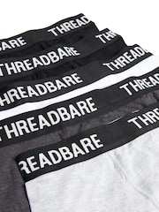 Threadbare Black/Grey Hipster Boxers 5 Packs - Image 6 of 6