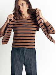 Boden Brown Elsie Cashmere Crew Jumper - Image 4 of 6