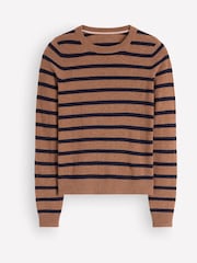 Boden Brown Elsie Cashmere Crew Jumper - Image 5 of 6