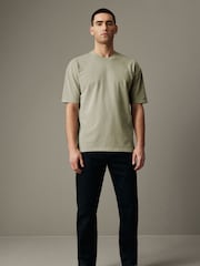 Sage Green Garment Dye Heavyweight Relaxed 100% Cotton T-Shirt - Image 2 of 8