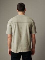 Sage Green Garment Dye Heavyweight Relaxed 100% Cotton T-Shirt - Image 3 of 8