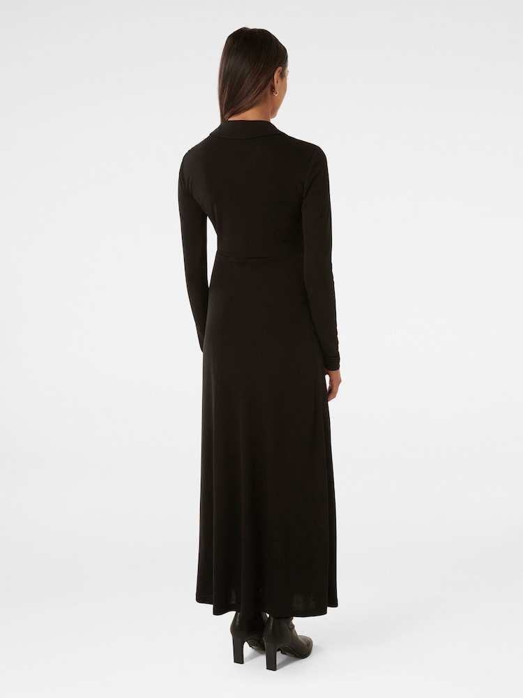 Forever New Black Petite Kaitlyn Collared Jersey Dress - Image 2 of 4