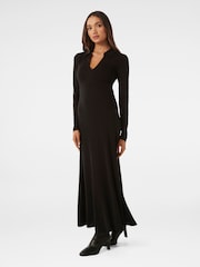 Forever New Black Petite Kaitlyn Collared Jersey Dress - Image 3 of 4