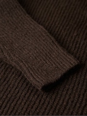 Superdry Brown Knnitted Roll Neck Jumper Dress - Image 5 of 6