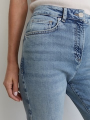 Reiss Light Blue Isabel Slim-Leg Mid-Rise Jeans - Image 3 of 5