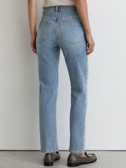 Reiss Light Blue Isabel Slim-Leg Mid-Rise Jeans - Image 4 of 5