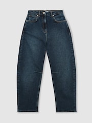 Reiss Antique Mid Blue Levitt Barrel-Leg Jeans - Image 2 of 6