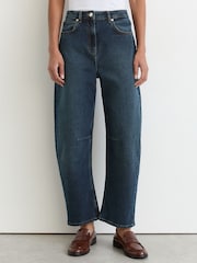 Reiss Antique Mid Blue Levitt Barrel-Leg Jeans - Image 3 of 6