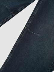 Reiss Antique Mid Blue Levitt Barrel-Leg Jeans - Image 8 of 8