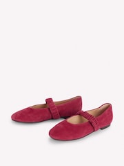 Boden Red Camilla Ruched Ballet Flats - Image 3 of 5