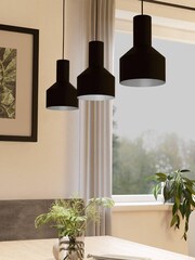 Eglo Black Casibare Steel 3 Light Pendant Ceiling Light - Image 1 of 4