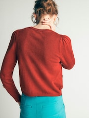 Boden Brown Ria Embellished Knit Cardigan - Image 2 of 6