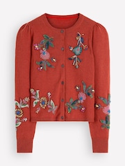 Boden Brown Ria Embellished Knit Cardigan - Image 5 of 6