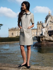 Boden Gold Bow Detail Pocket Shift Dress - Image 1 of 6