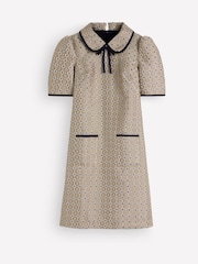 Boden Gold Bow Detail Pocket Shift Dress - Image 6 of 6
