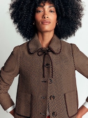Boden Brown Branscombe Wool Bow Jacket - Image 1 of 5