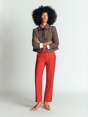 Boden Brown Branscombe Wool Bow Jacket - Image 4 of 5