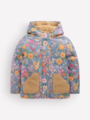 Boden Blue Borg Padded Jacket - Image 1 of 5
