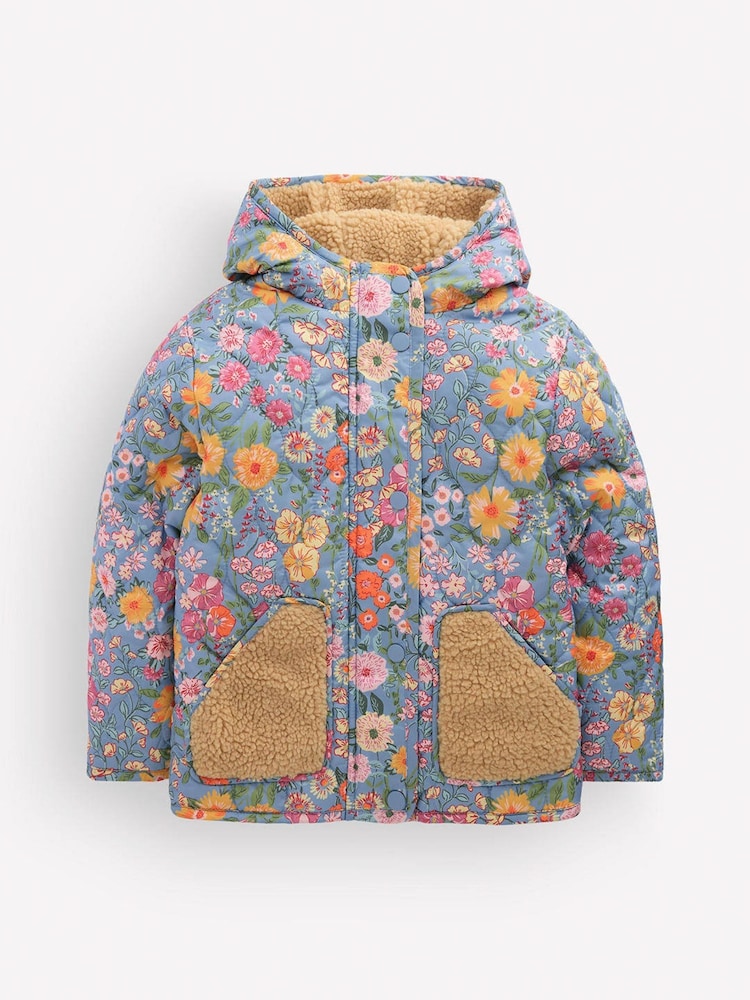 Boden Blue Borg Padded Jacket - Image 1 of 5 Boden Blue Borg Padded Jacket - Image 1 of 5