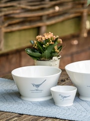 Mary Berry White Garden Forget Me Not Medium Serving Bowl - Image 1 of 4