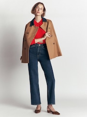 Boden Red Bow Neck Knitted Jumper - Image 4 of 7