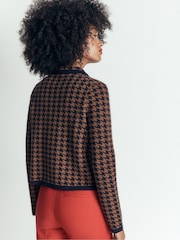 Boden Blue Elizabeth Bow Knitted Jacket - Image 3 of 6