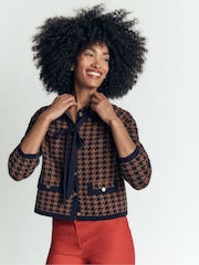 Boden Blue Elizabeth Bow Knitted Jacket - Image 4 of 6