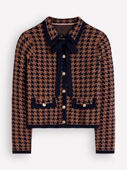 Boden Blue Elizabeth Bow Knitted Jacket - Image 6 of 6