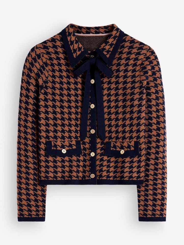 Boden Blue Elizabeth Bow Knitted Jacket - Image 6 of 6 Boden Blue Elizabeth Bow Knitted Jacket - Image 6 of 6