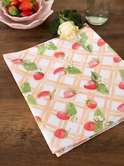 Camino de mesa con diseño de pícnic con fresas de Avalon Home - Imagen 4 de 5