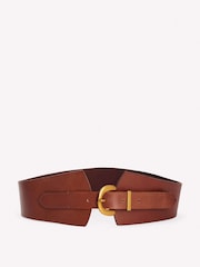 Boden Brown Leather Wide Waist Belt - Image 3 of 3