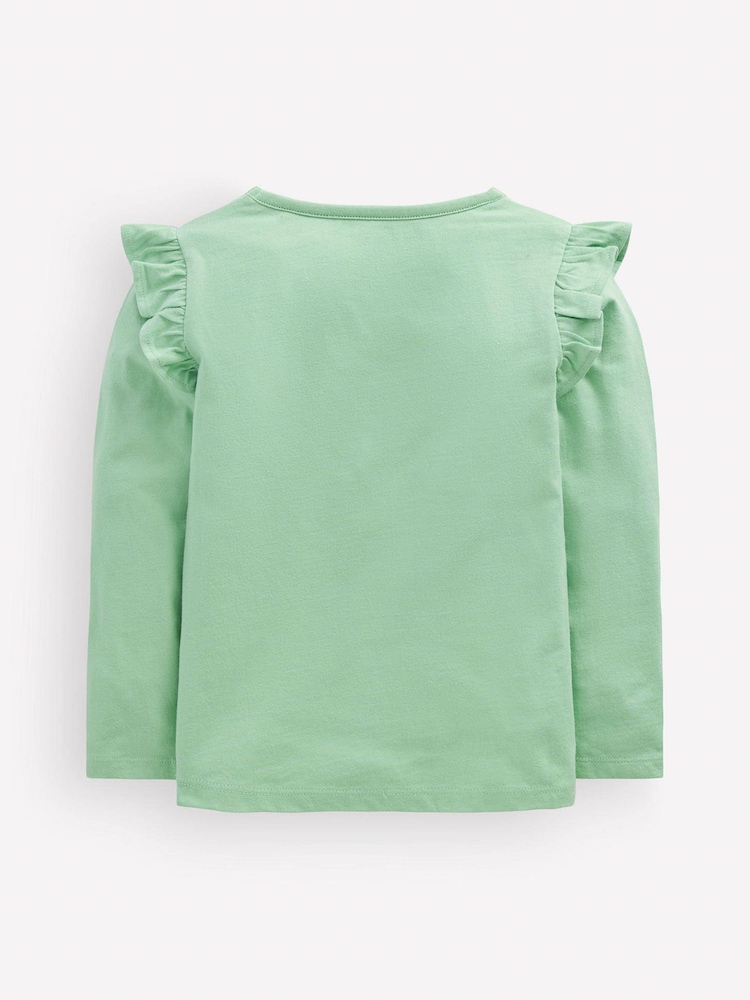 Boden Green Long Sleeve Superstitch T-Shirt - Image 2 of 3 Boden Green Long Sleeve Superstitch T-Shirt - Image 2 of 3