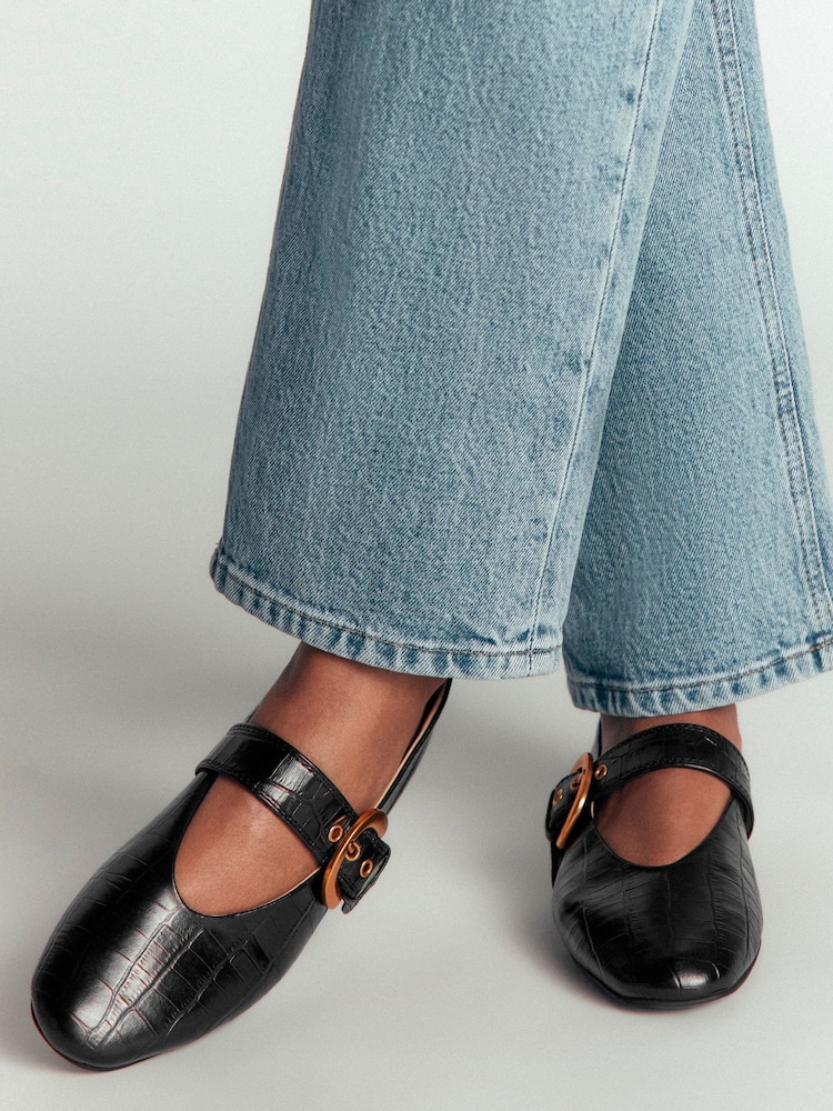 Boden Black Kylie Flat Buckle Mary Janes Shoes - Image 1 of 6 Boden Black Kylie Flat Buckle Mary Janes Shoes - Image 1 of 6