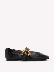 Boden Black Kylie Flat Buckle Mary Janes Shoes - Image 3 of 6