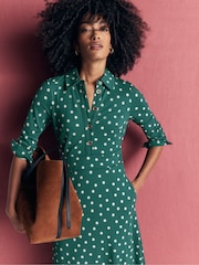 Boden Green Etta Piping Detail Ponte Dress - Image 1 of 5