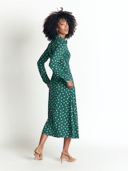 Boden Green Etta Piping Detail Ponte Dress - Image 3 of 5