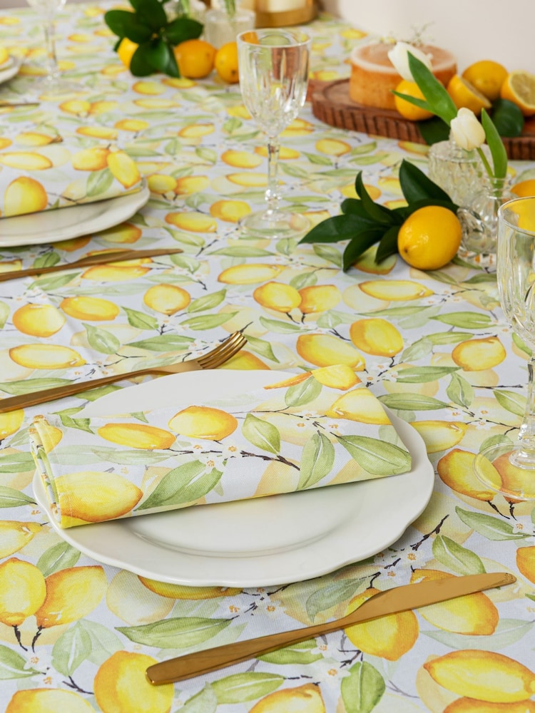 Avalon Home Yellow Summer Lemons Tablecloth - Image 6 of 6 Avalon Home Yellow Summer Lemons Tablecloth - Image 6 of 6