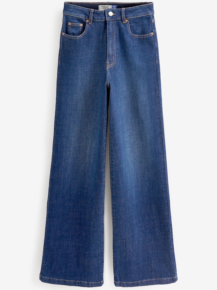Dark Blue Hourglass Wide Leg Jeans - Image 2 of 7