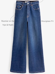 Dark Blue Hourglass Wide Leg Jeans - Image 3 of 7