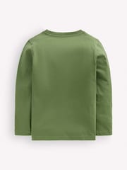 Boden Green Linear Stitch T-Shirt - Image 3 of 4