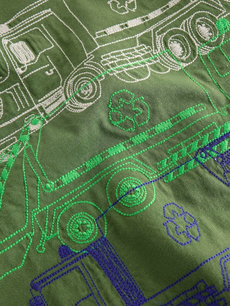 Boden Green Linear Stitch T-Shirt - Image 4 of 4 Boden Green Linear Stitch T-Shirt - Image 4 of 4