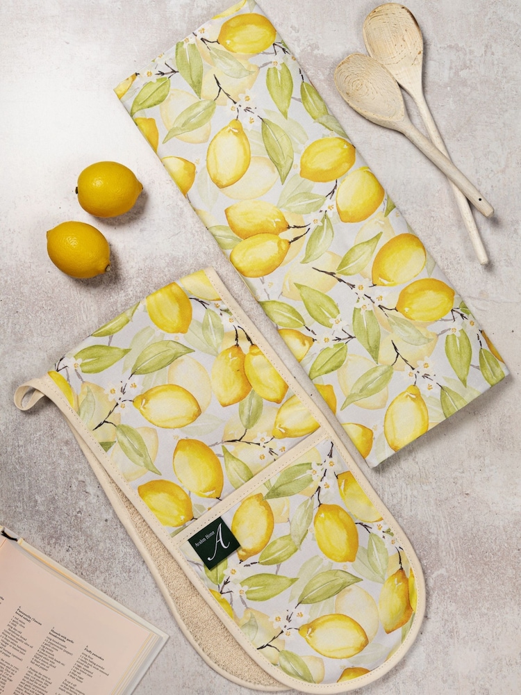 Avalon Home Yellow Summer Lemons Oven Gloves - Image 2 of 5