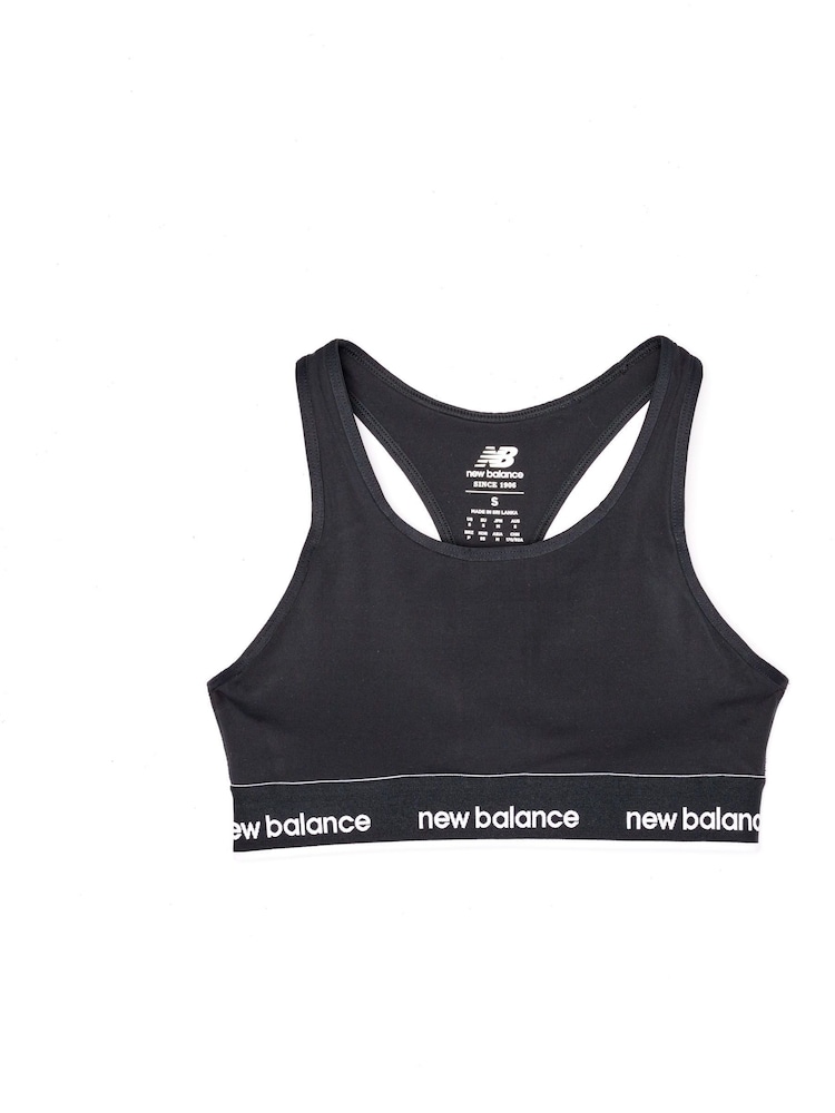 New Balance Black Sleek Medium Spport Sports Bra - Image 1 of 3