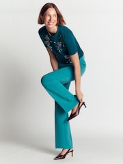 Boden Blue Ria Embellished Knit T-Shirt - Image 4 of 6