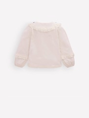 Boden Cream Broderie Collar Jersey Top - Image 2 of 3