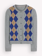 Boden Grey Elsie Cashmere Crew Neck Cardigan - Image 1 of 2