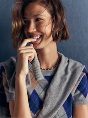 Grau - Boden Elsie Kaschmir-Strickjacke mit Rundhalsausschnitt - Bild 4 von 7