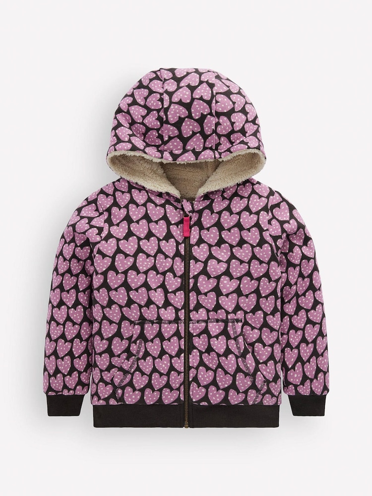 Boden Purple Heart Reversible Borg Hoodie - Image 1 of 3