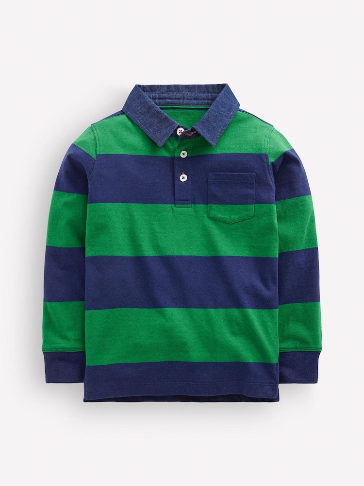 Boden Green Long Sleeve Smart Polo Shirt - Image 2 of 4 Boden Green Long Sleeve Smart Polo Shirt - Image 2 of 4